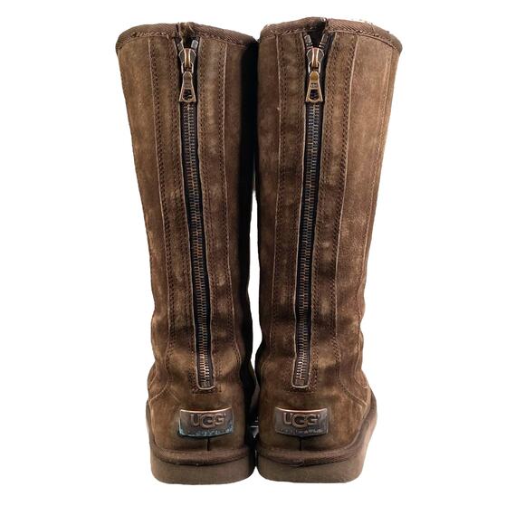 UGG Women’s Knightsbridge Brown Suede Tall Winter Boot Size US 7 - Picture 8 of 10